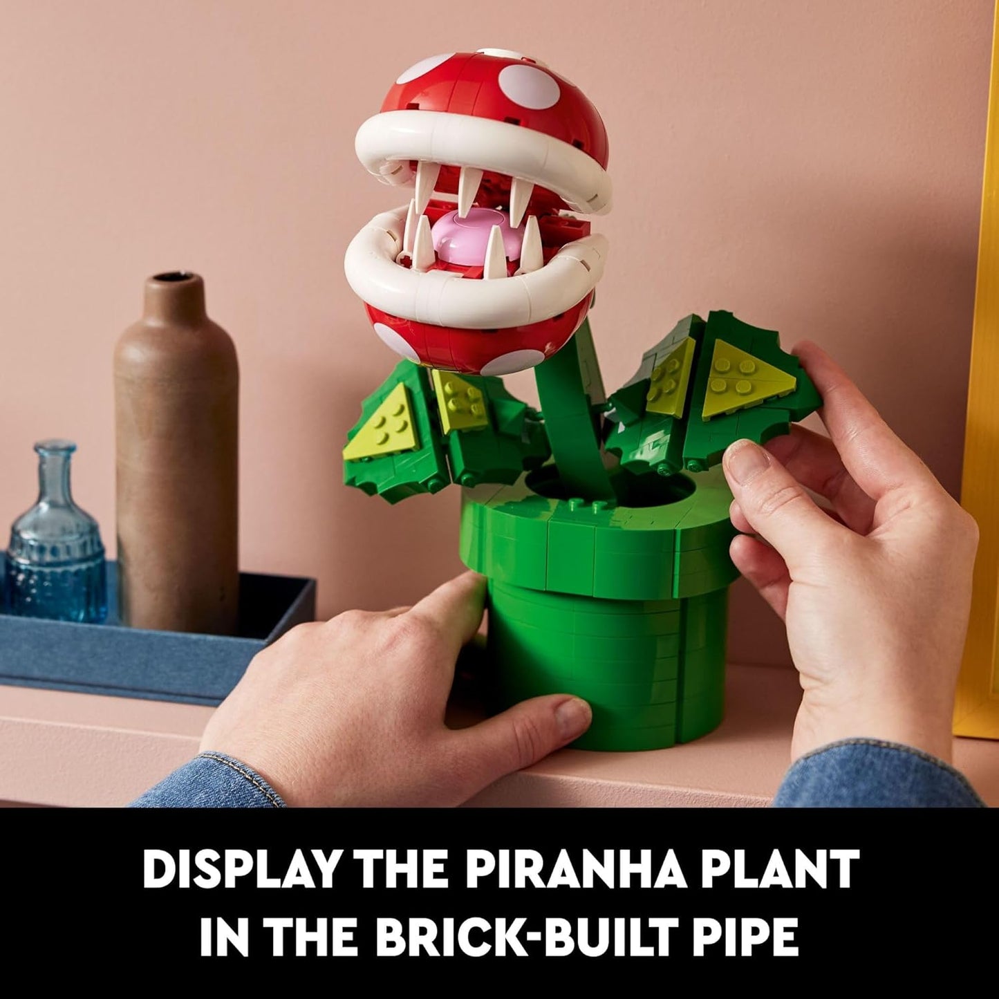 Super Mario Piranha Plant Building Set – Collectible for Adults (18+) | Perfect Holiday Gift and Home Décor for Bedroom or Office