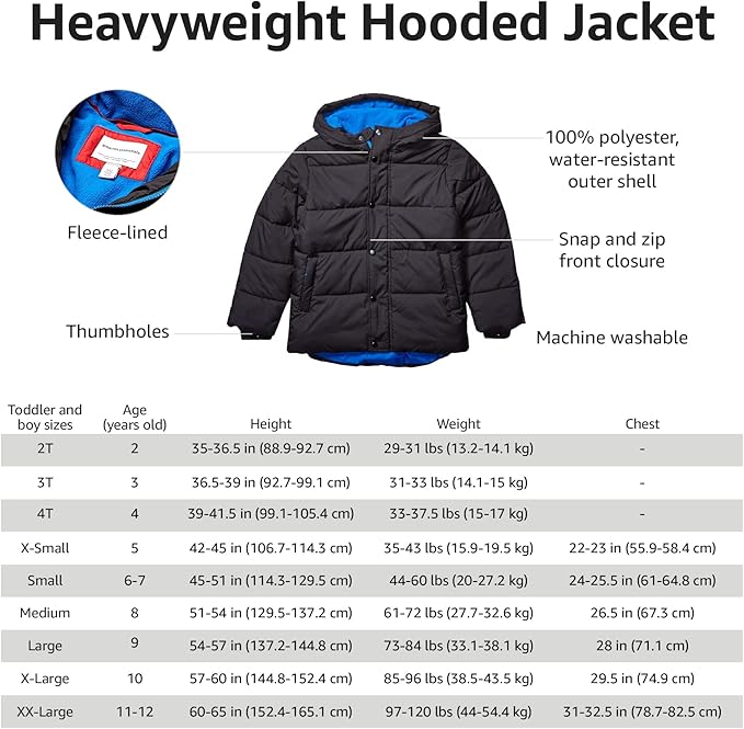 Babies & Toddlers Boys’ Heavyweight Hooded Puffer Jacket