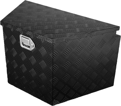 Heavy-Duty Aluminum Trailer Tongue Tool Box – 39" Lockable Storage Chest with Keys for Trailers, Trucks, RVs & Off-Road Vehicles, Black
