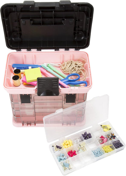 Tool Box: Durable Organizer with 4 Compartments for Hardware, Tackle, Beads, and More