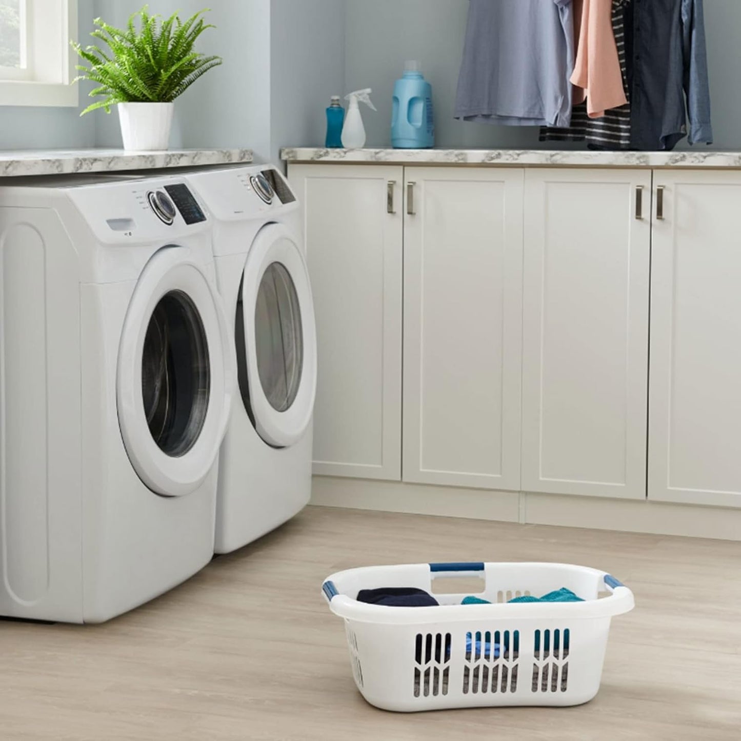 XL Hip-Hugger Laundry Basket - 2.1 Bushel, White