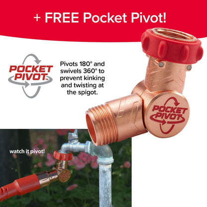 Copper Head Expandable Garden Hose – 360° Swivel, Tri-Tex Tubing, 3X Stronger