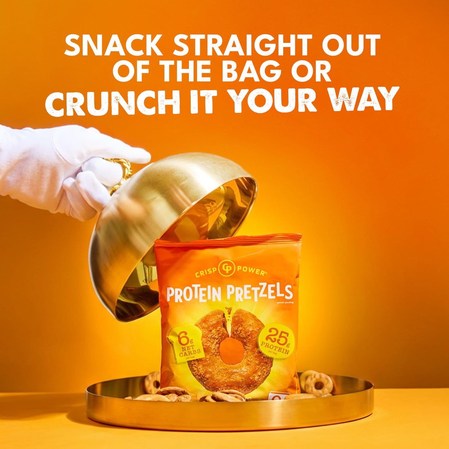 Cheddar Protein Pretzels – 25g Protein, High Fiber, Low Carb – No Added Sugar – 6 Pack – Vegan & Keto