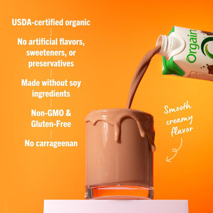 Orgain Organic Nutritional Shake – Creamy Chocolate Fudge, 16g Protein (Pack of 12)