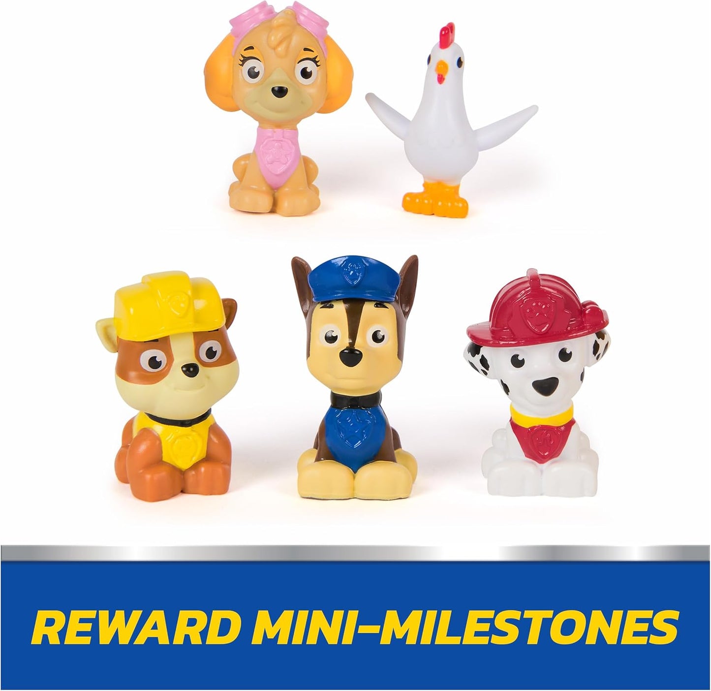 8 Mini Figures, 2 Animal Figures, 4 Sticker Sheets & 1 Pup Squad Racer - Kids Toys for Ages 3+