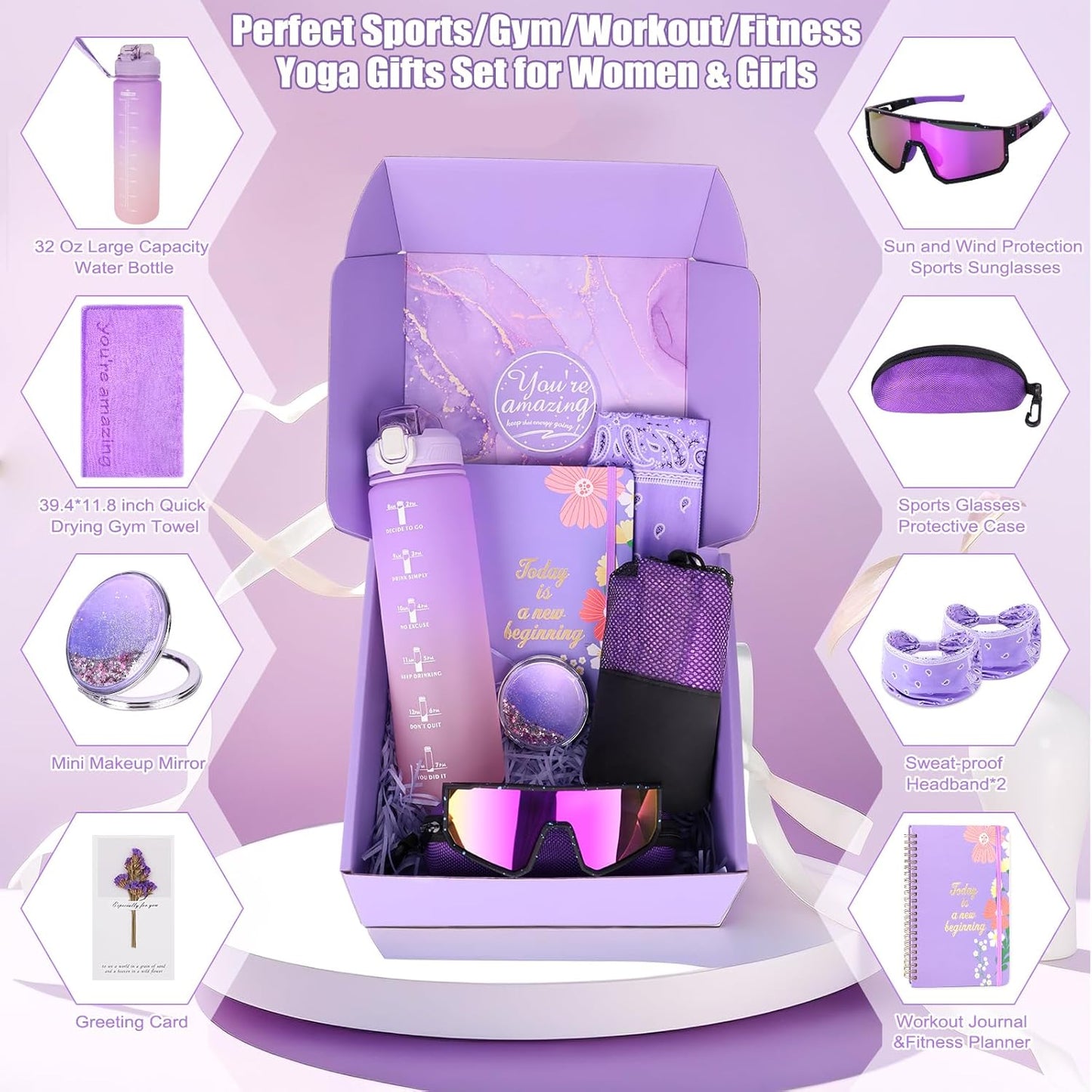 9-Piece Gift Set Box Idea for Women Who Loves Sports