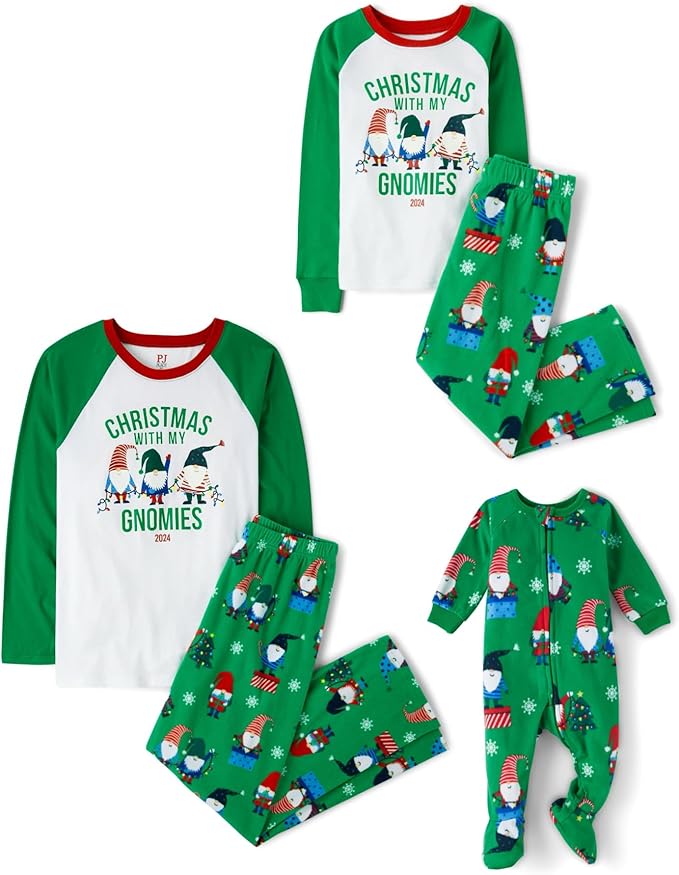 Baby and Family Matching Fleece Holiday Pajama Set