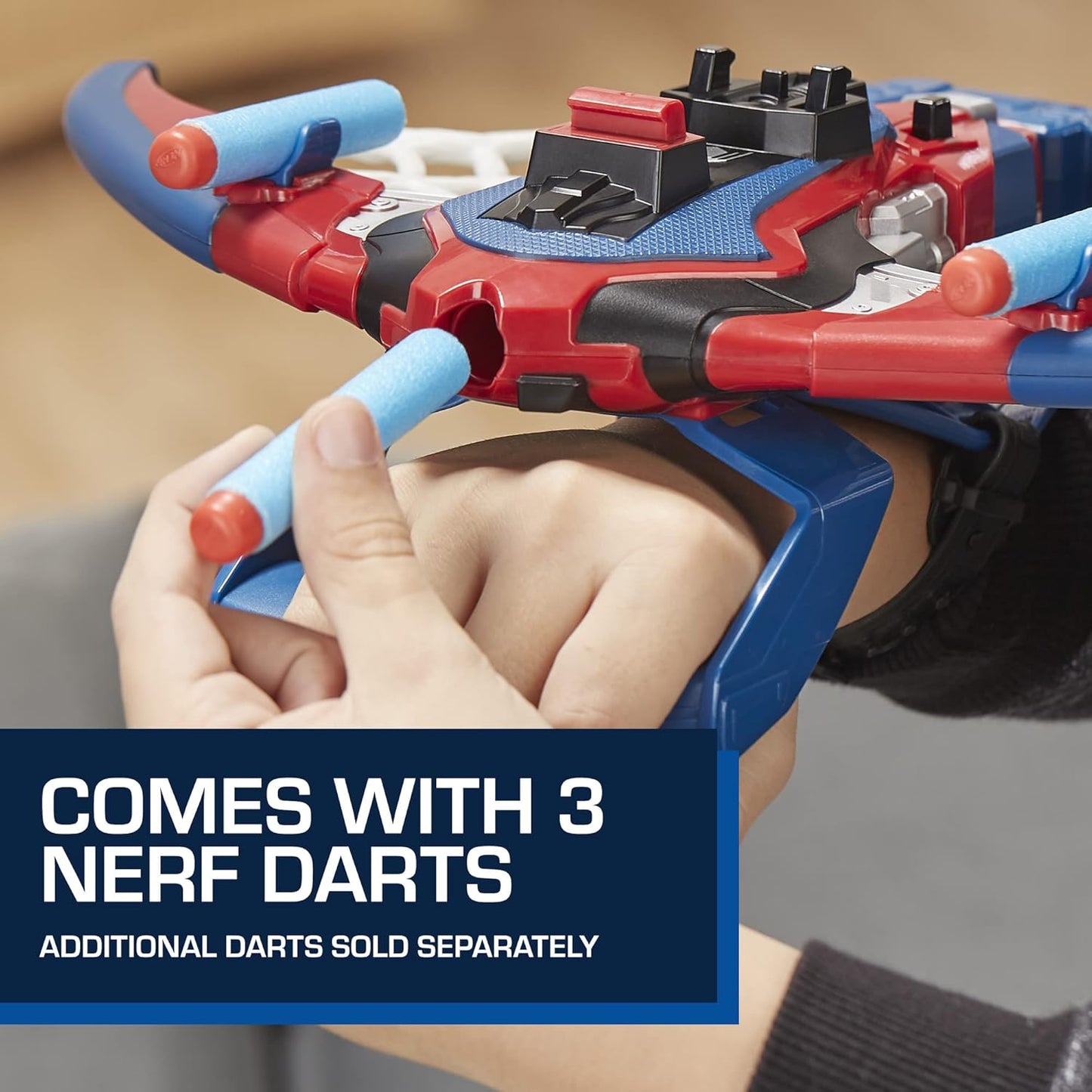 Marvel Spider-Man Web Shots NERF Blaster Toy with Darts for Ages 5+