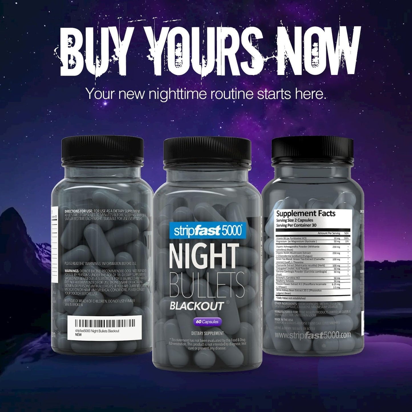 Weight Management + Relaxation Capsules – Stimulant-Free Night Formula for Men & Women