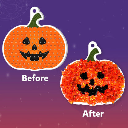 Poke-in Art Halloween Wood Craft Kit for Kids – DIY Holiday Decoration & Creative Activity