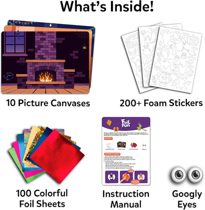 Halloween Foil Art Craft Kit for Kids – Creative Foil Fun Activity & DIY Holiday Gift