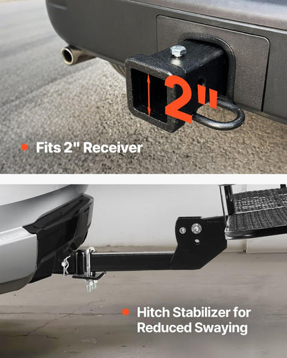 Folding Hitch Mount Cargo Carrier (60" x 24" x 6") 500 lb Load Capacity, Cargo Basket with Waterproof Bag for 2" Hitch Receivers