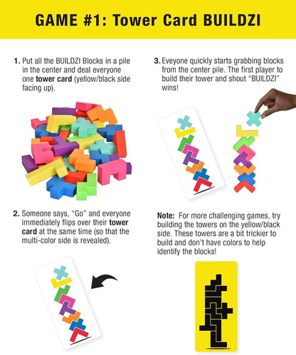Fast Stacking Block Game: Family Fun for 2-4 Players