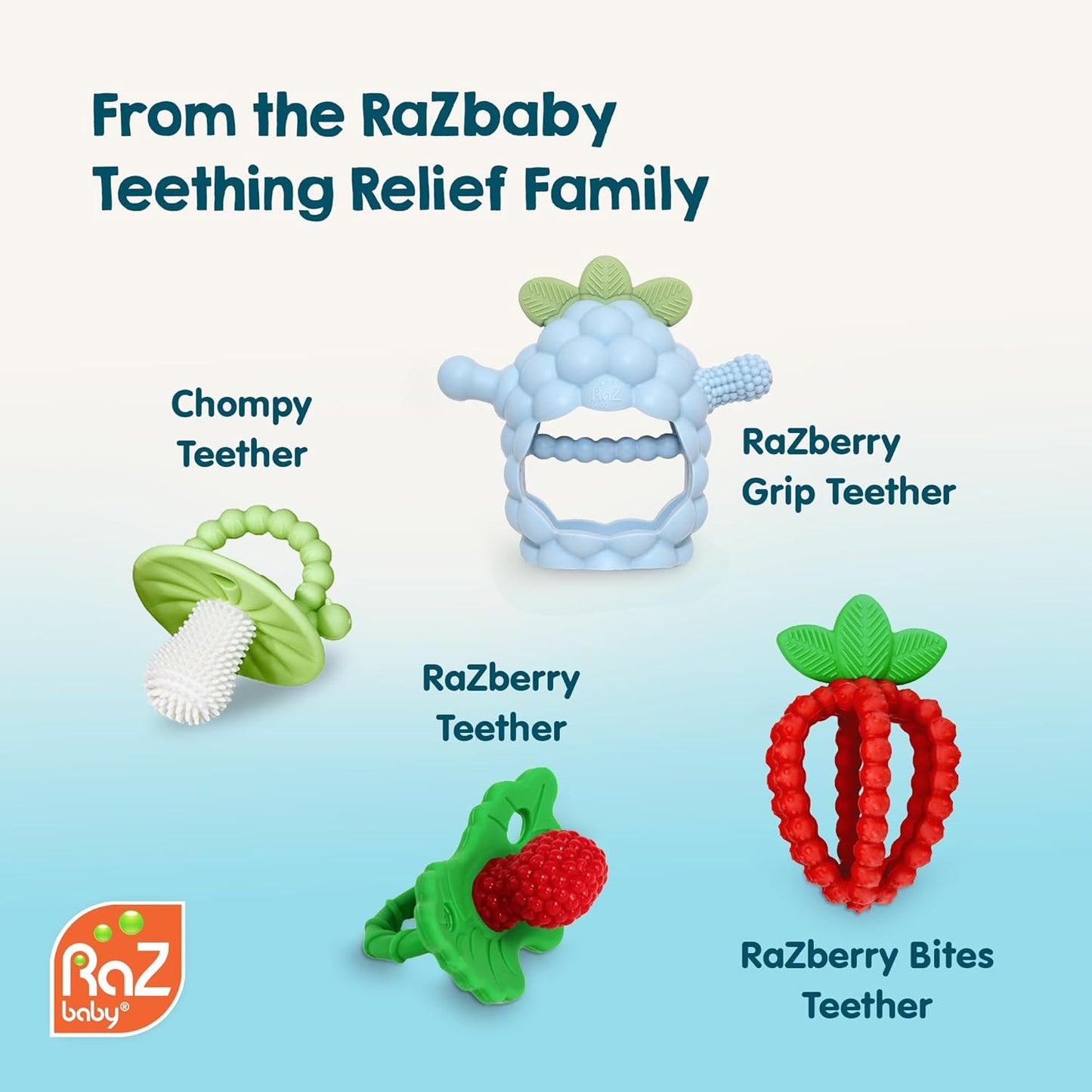 Silicone Teether & Rattle Toy – BPA-Free, Easy-Grip Teething Relief with Soothing Sounds (3M+)