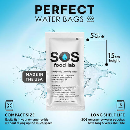 S.O.S. Emergency Drinking Water – 62 Packets, 5-Year Shelf Life Survival Supply