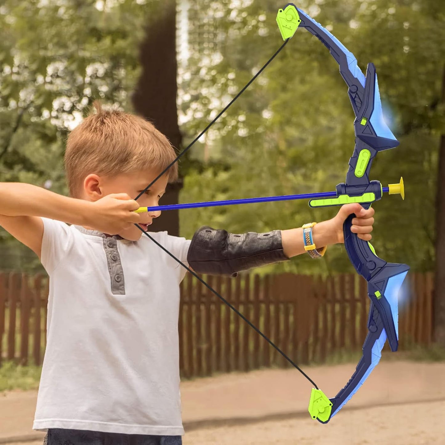 2-Pack Kids Bow & Arrow Set – Light-Up Bows with 14 Suction Arrows & Target (Ages 4–12)