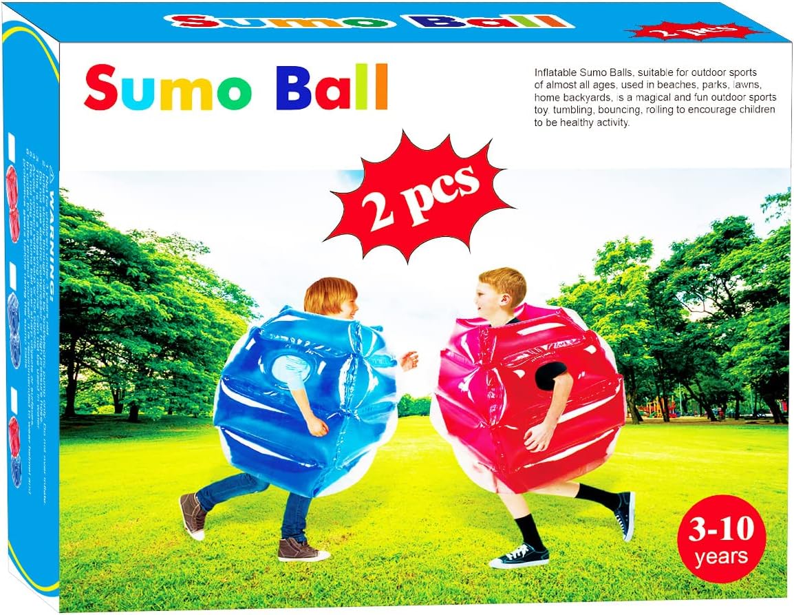2-Pack Sumo Balls for Kids – 24" Bubble Bounce Outdoor Game (Ages 3–12)
