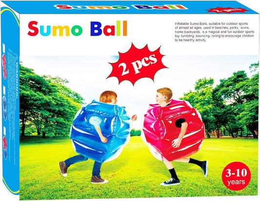 2-Pack Sumo Balls for Kids – 24" Bubble Bounce Outdoor Game (Ages 3–12)
