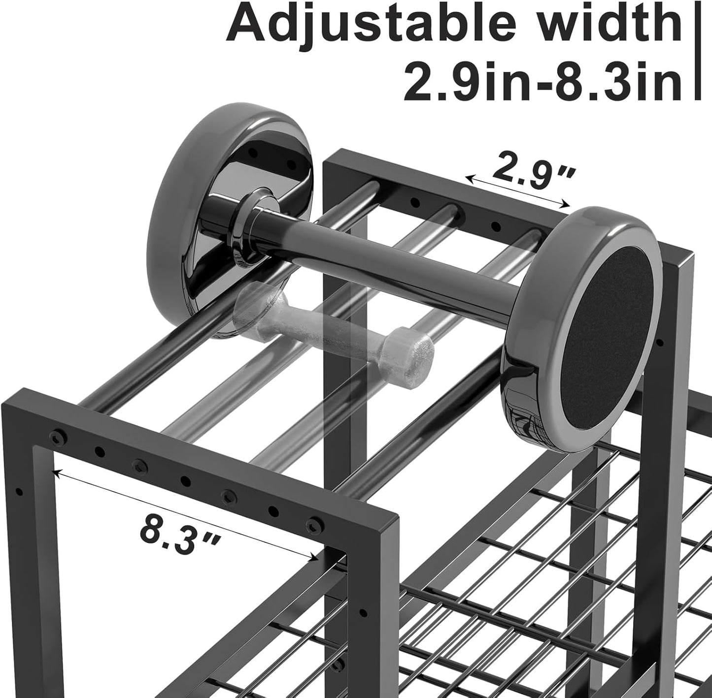 6-Tier Home Gym Storage Rack with Wheels – Multi-Purpose Organizer for Dumbbells, Yoga Mats & Fitness Equipment
