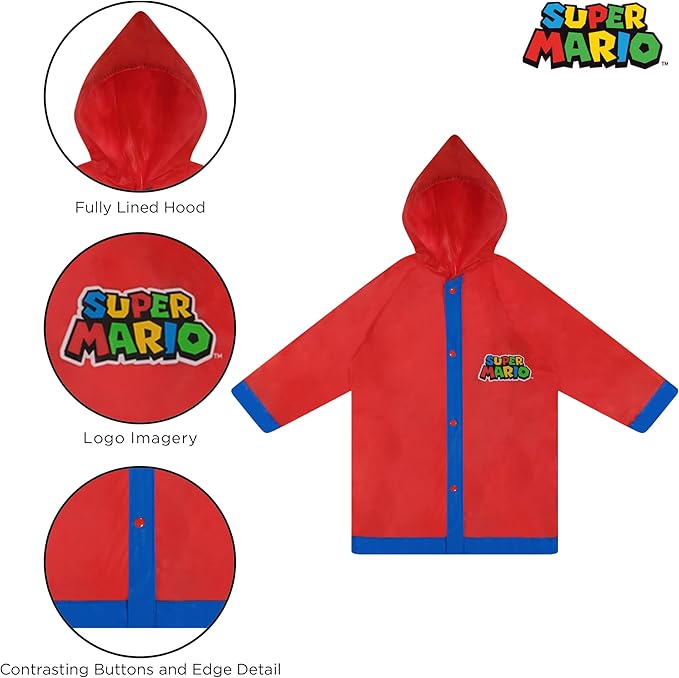 Super Mario Kids' Rain Wear Set (Ages 4-7)