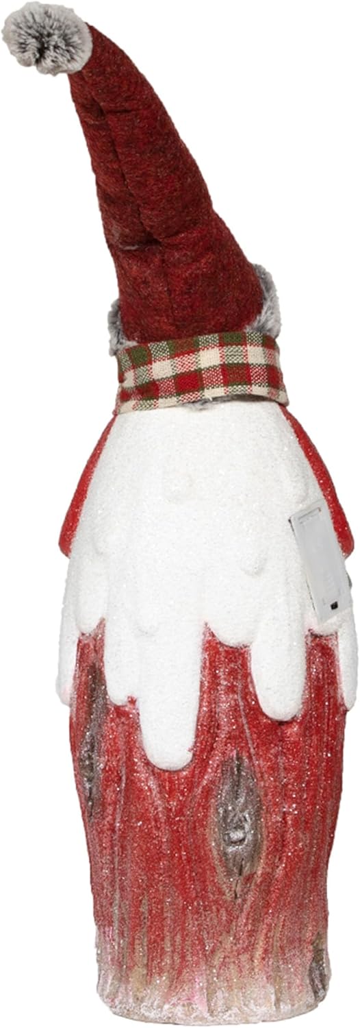 30"H Indoor Country Snowman Statue with LED Lights