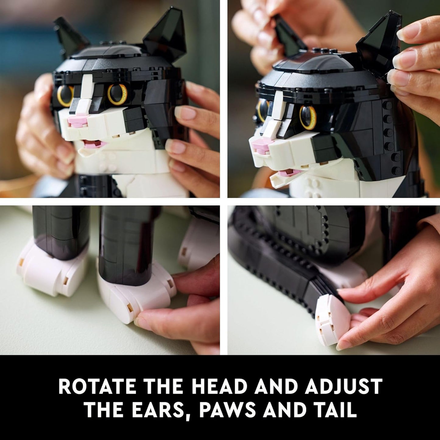 Ideas Tuxedo Cat Building Set – DIY Home Décor Craft Kit for Adults (Ages 18+)