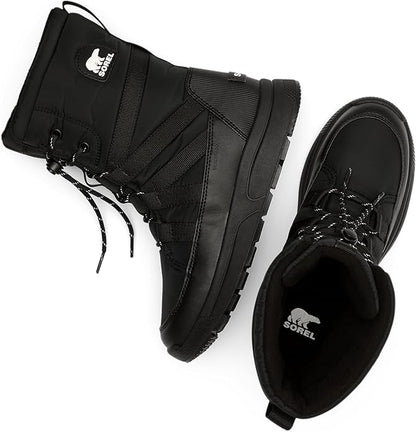 Women’s Whitney III Tall Waterproof Boots – Molded Rubber, Plush Footbed (Black, Size 7)