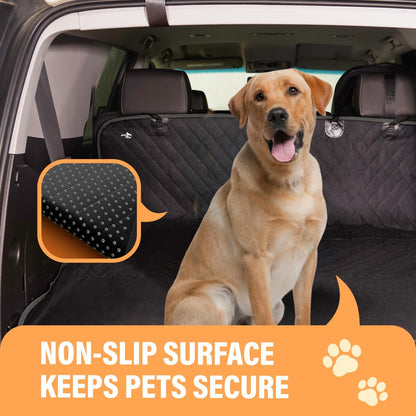 XL Dog Car Hammock Seat Cover – Waterproof Backseat Protector for Cars, Trucks & SUVs – Black