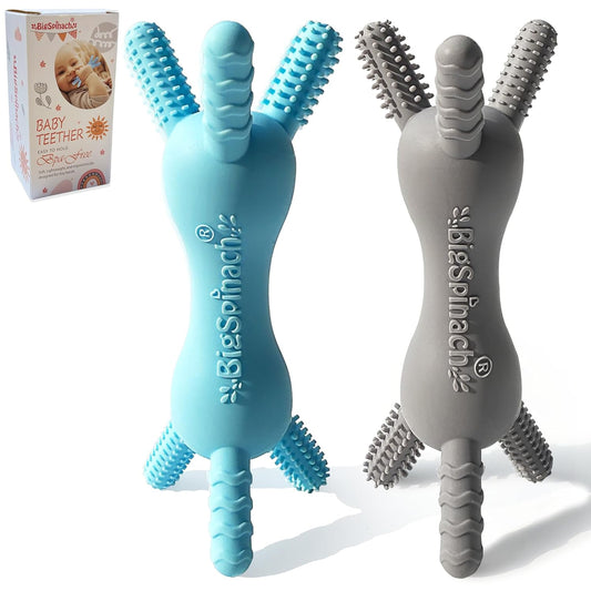 3D Silicone Baby Teether – BPA-Free 360° Textured Easy-Grip Teething Stick