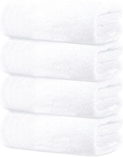 Extra Large 100% Cotton Bath Towels – Lightweight, Quick-Drying & Absorbent (4-Pack)
