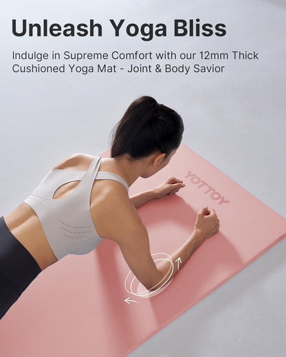 1/2-Inch Extra Thick Non-Slip Yoga Mat - Professional TPE with Carry Strap
