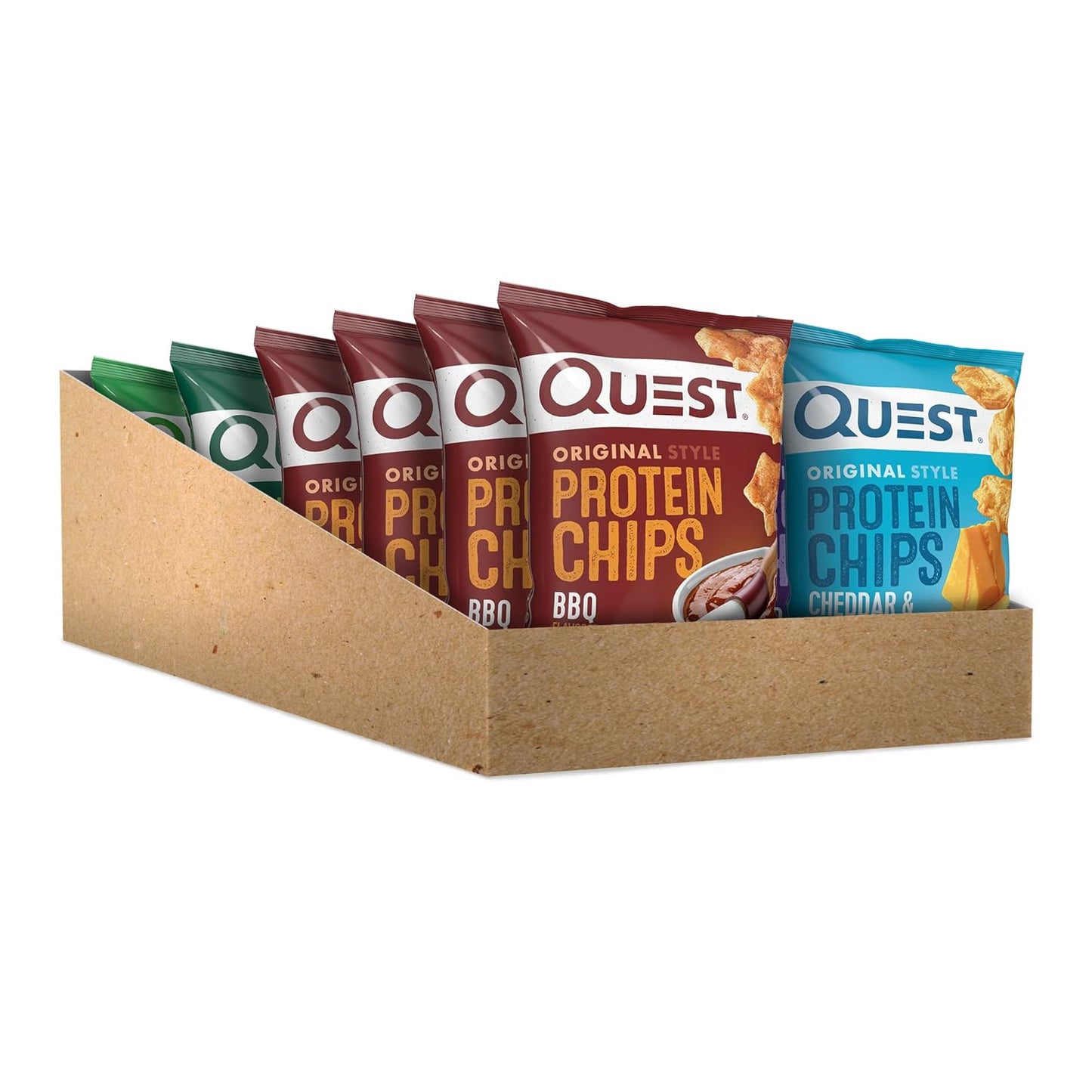 Protein Chips Variety Pack – BBQ, Cheddar & Sour Cream & Sour Cream & Onion – High Protein, Low Carb – 1.1 oz (Pack of 12)