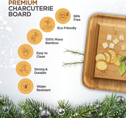 Bamboo Cheese Board & Knife Set – Gift-Ready Set for Any Occasion