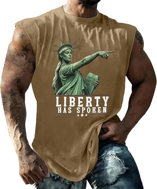 Sophie Cunningham Pointing “Lady Liberty Has Spoken” Vest – Men’s Basketball Fan Shirt, Navy, XL