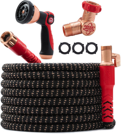 Copper Head Expandable Garden Hose – 360° Swivel, Tri-Tex Tubing, 3X Stronger