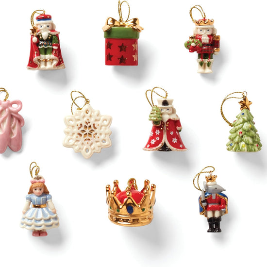 10-Piece Nutcracker Ornament Set - Vibrant Multicolor Christmas Ornaments
