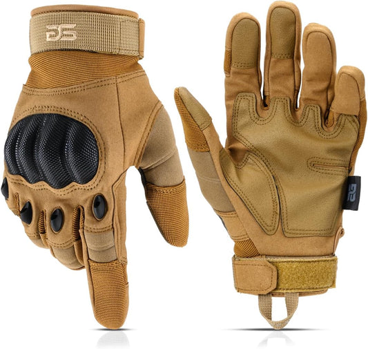 Men's Tactical Gloves - Touchscreen with Hard Knuckle Protection