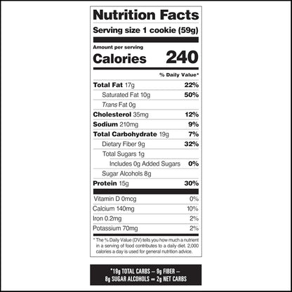 Quest Nutrition Chocolate Chip Protein Cookies – 12 Count | 15g Protein, 1g Sugar, 2g Net Carbs, Keto-Friendly