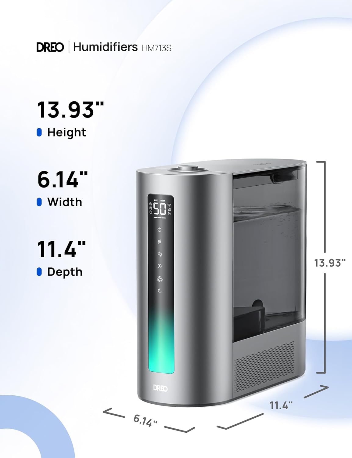6L Smart Humidifier – Warm & Cool Mist, Quiet 60-Hour Runtime, Alexa/Google Compatible
