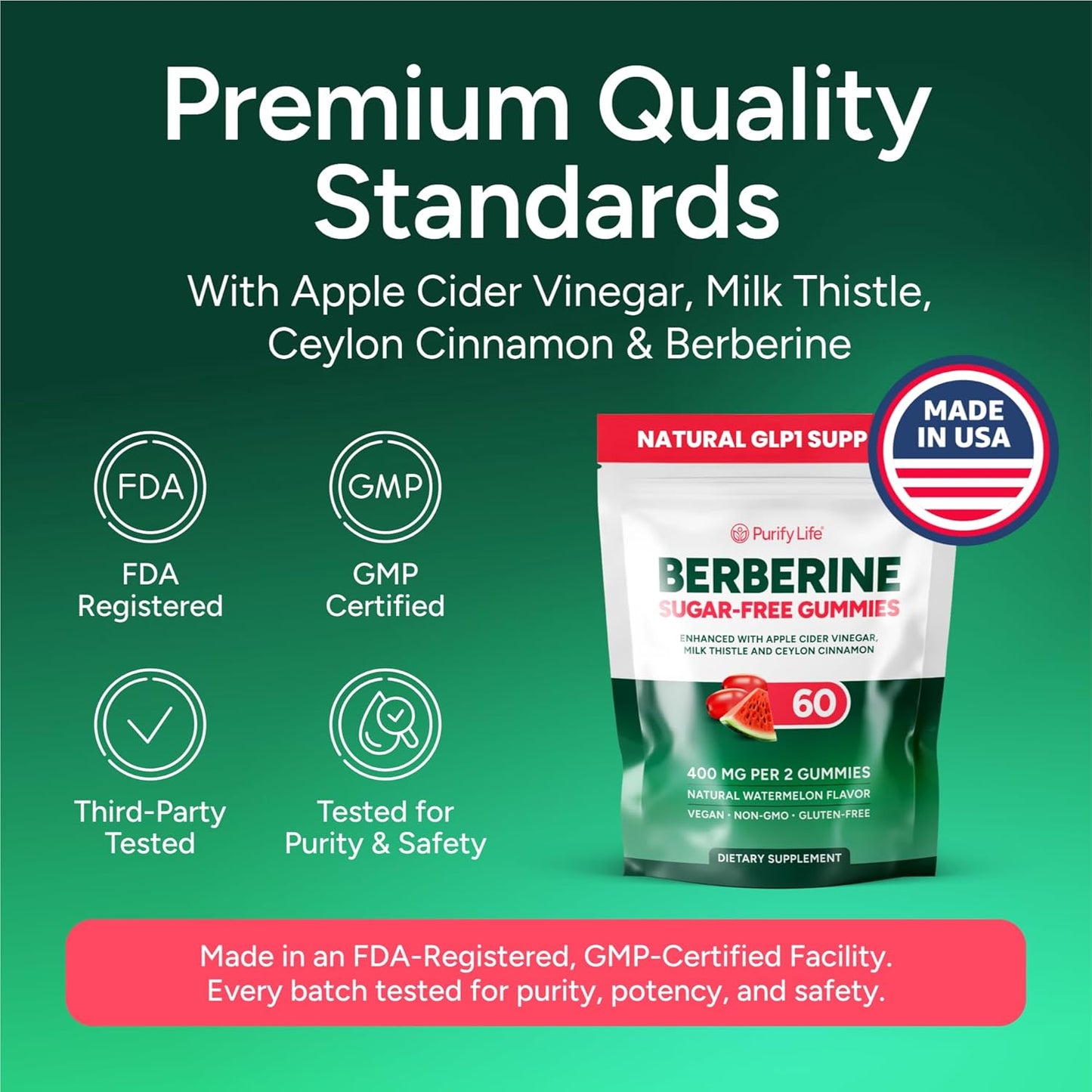 Support Supplement, Sugar-Free Berberine Complex Gummies with Ceylon Cinnamon, Milk Thistle, and ACV [AMPK Metabolic Activator] Berberine Supplement for Appetite Support | Diet Kits & Systems