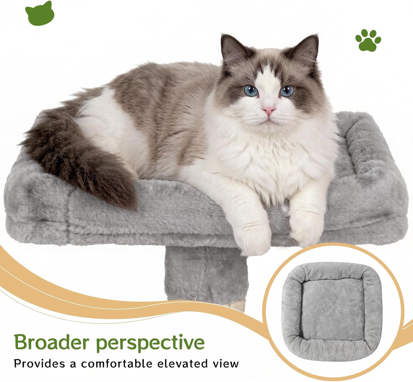 Multi-Level Cat Tree – Large Cat Tower with Scratching Posts, Condo, Perches & Hammock
