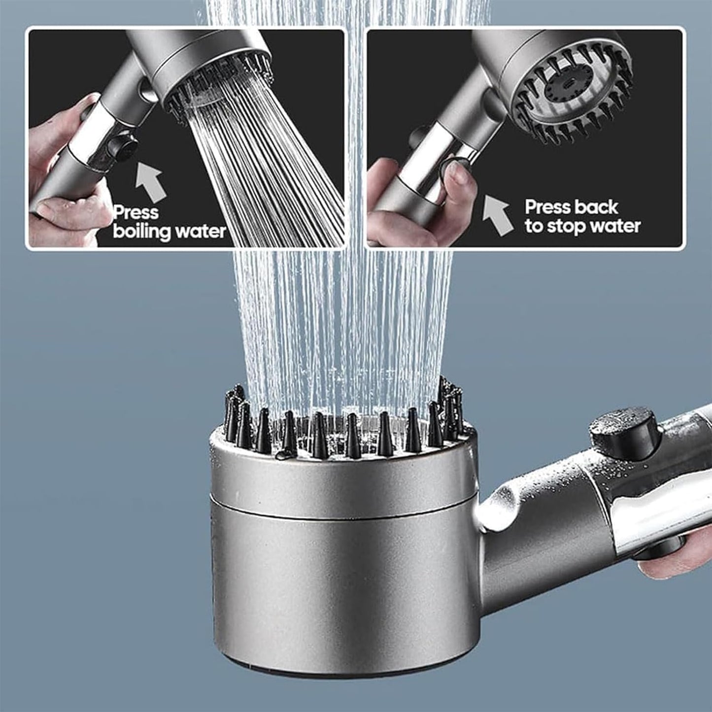 Handheld Ion Drops Filtered Showerhead with Hose – Boost Your Water Ionization Experience