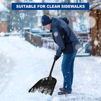 3-Piece Large Plastic Snow Shovel Set – Multicolor Heavy-Duty Scoop Shovels for Winter Snow Removal