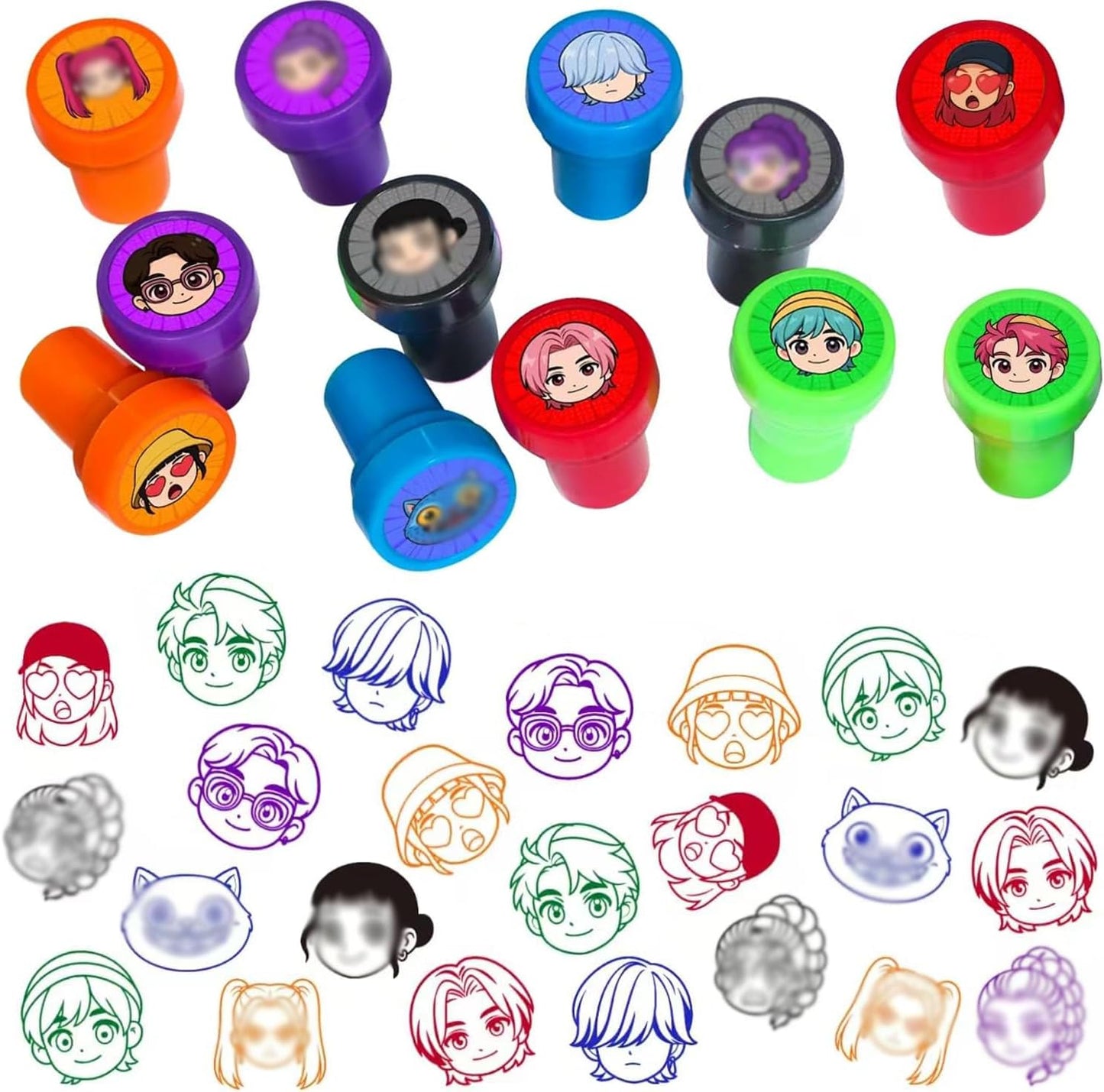 Demon Hunters Stampers (24 PCS) – Birthday Party Goody Bag Toys & Treat Gifts