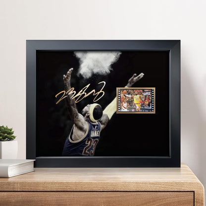 LeBron James Framed Basketball Photo Poster – Facsimile Signed 8x10 Wall Art Print