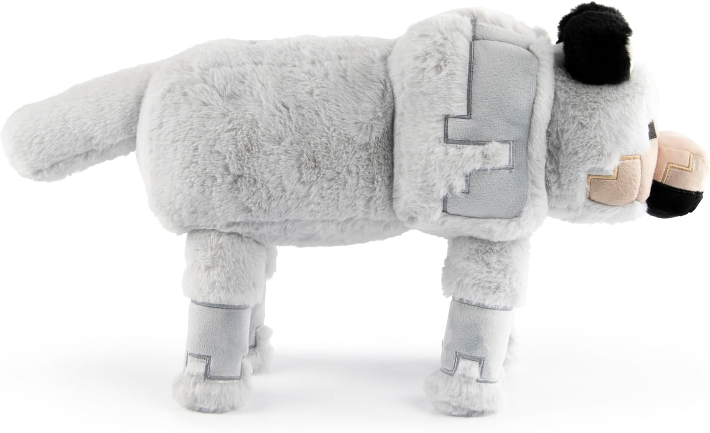 Minecraft Plush Pillow Buddy – 19" Soft Stuffed Pillow (Gray Wolf)