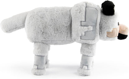 Minecraft Plush Pillow Buddy – 19" Soft Stuffed Pillow (Gray Wolf)