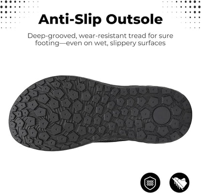 Men's Black Zero Drop Walking Shoes: Lightweight and Breathable with Wide Toe Box for Running, Tennis, and Gym