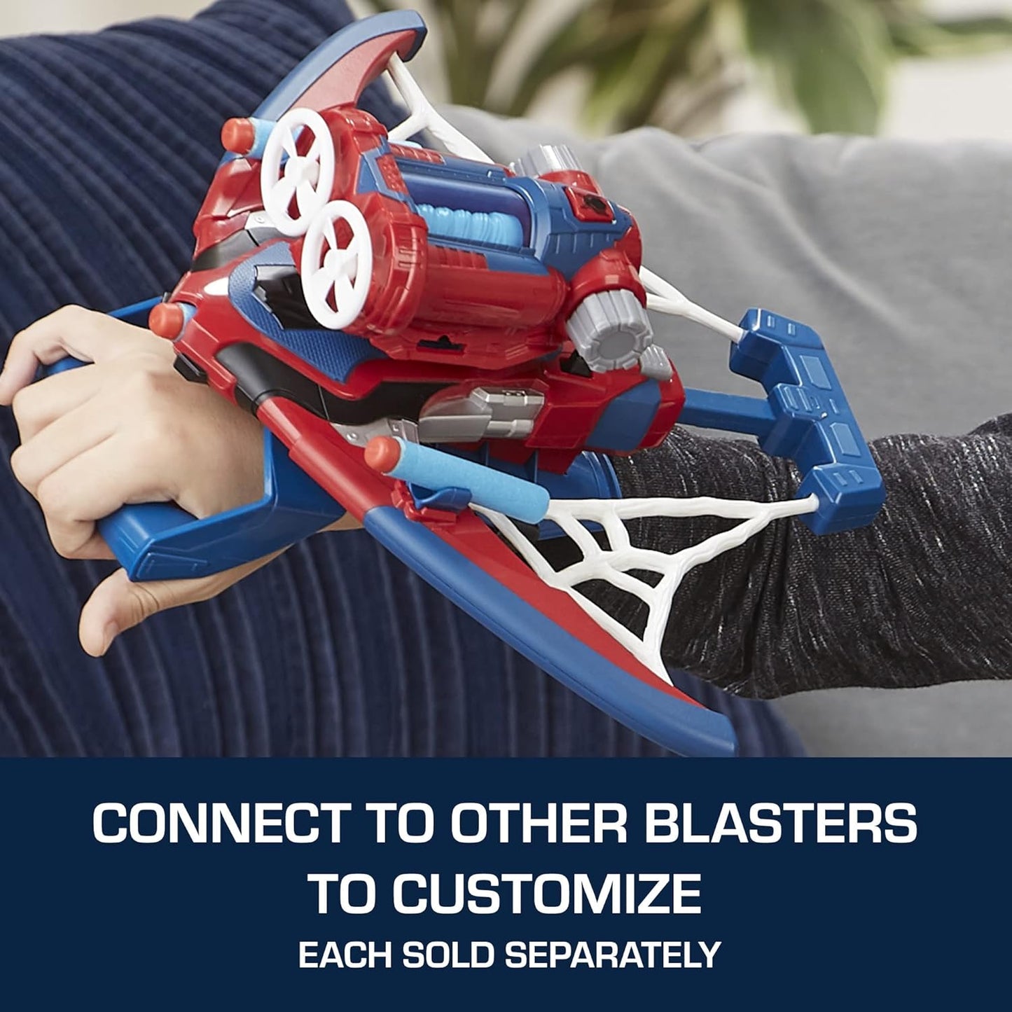 Marvel Spider-Man Web Shots NERF Blaster Toy with Darts for Ages 5+