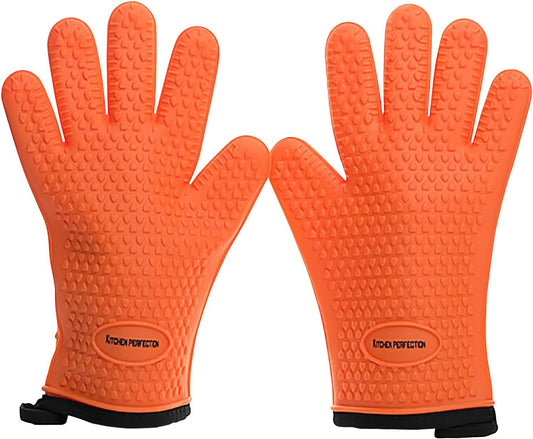Silicone Smoker Oven Gloves - Extreme Heat Resistant Waterproof Oven Mitts